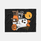 Funny Sewing Ghost For Women Cute Quilting Hallowe Fleecedecke (Vorderseite (Horizontal))