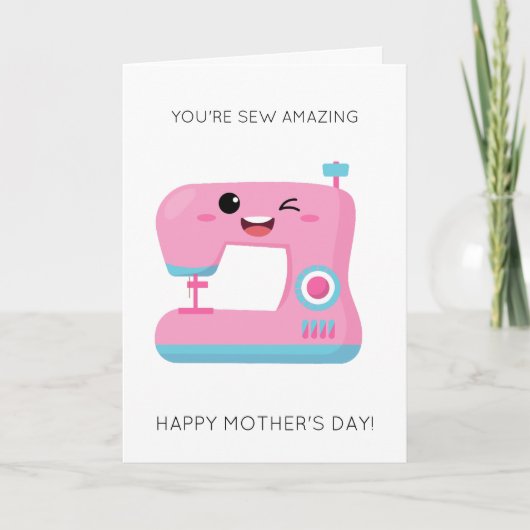 Funny Sewing Mutter Day Card Karte (Vorderseite)