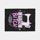 Funny Sewing Quilting Gift Fleecedecke (Vorderseite (Horizontal))