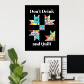 Funny Sewing Quilting Liebhaber Poster (Heimbüro)
