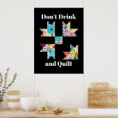Funny Sewing Quilting Liebhaber Poster (Küche)