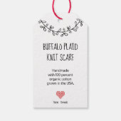 Funny Sewing Quote Handnähte Kraft Geschenkanhänger (Rückseite)