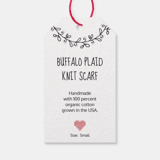 Funny Sewing Quote Handnähte Kraft Geschenkanhänger (Rückseite)