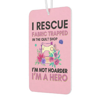 Funny Sewing Quote Vintage Floral Sewing Machine Autolufterfrischer