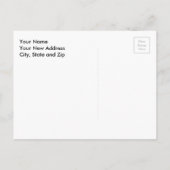 Funny Shack Änderung der Adressenbewegungskarte Po Ankündigungspostkarte (Rückseite)