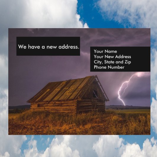 Funny Shack Änderung der Adressenbewegungskarte Po Ankündigungspostkarte