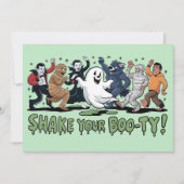 Funny Shake dein Boo-ty Vampire Mummy Ghost Einladung (Vorderseite)