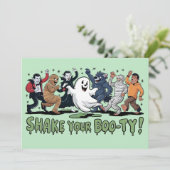 Funny Shake dein Boo-ty Vampire Mummy Ghost Einladung (Stehend Vorderseite)
