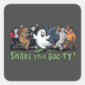 Funny Shake dein Boo-ty Vampire Mummy Ghost Quadratischer Aufkleber (Vorderseite)