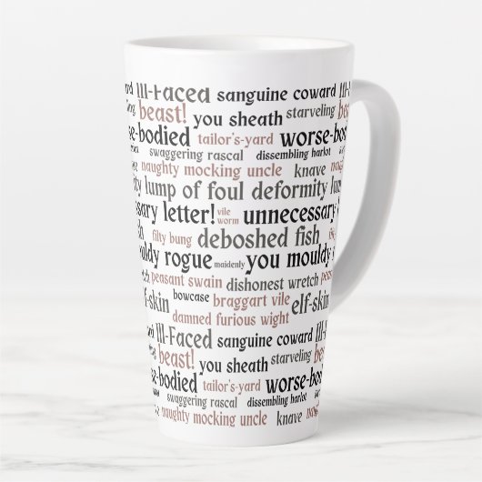Funny Shakespeare Insult Klassische Literatur Milchtasse (Rechte Ecke)
