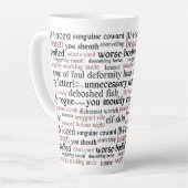 Funny Shakespeare Insult Klassische Literatur Milchtasse (Linke Ecke)
