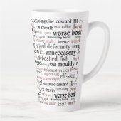 Funny Shakespeare Insult Klassische Literatur Milchtasse (Rechts)