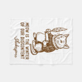 Funny Shakespeare Quote Cat Shakespurr Fleecedecke (Vorderseite (Horizontal))