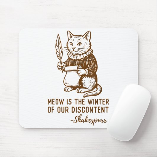 Funny Shakespeare Quote Cat Shakespurr  Mousepad (Mit Mouse)