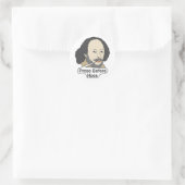Funny Shakespeare Quote - Prose Before Hoes Runder Aufkleber (Tasche)