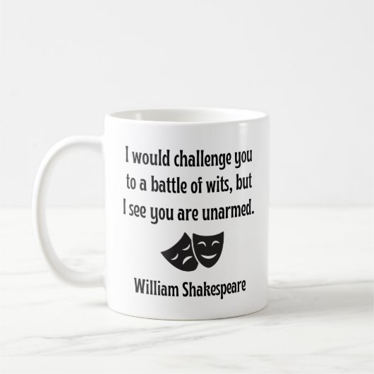 Funny Shakespeare Quote Tasse - Kampf der Wits (Links)