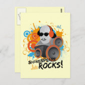 Funny Shakespeare Slogan Geschenk "Shakespeare Roc Postkarte (Vorne/Hinten)
