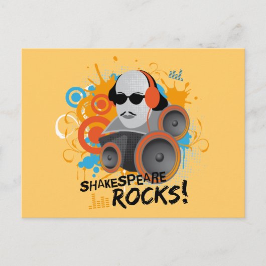 Funny Shakespeare Slogan Geschenk "Shakespeare Roc Postkarte (Vorderseite)
