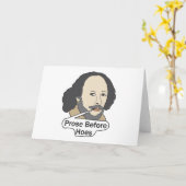 Funny Shakespeare Zitat - Prose Before Hoes Karte (Gelbe Blume)