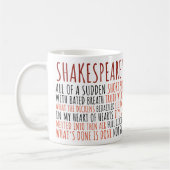 Funny Shakespeare Zitate Niedliches Vintages Theat Kaffeetasse (Links)