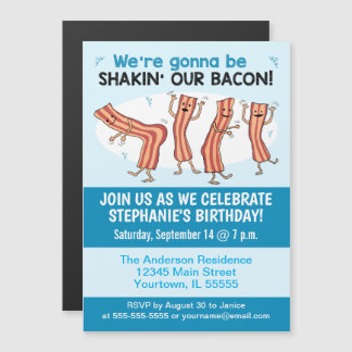Funny Shakin’s Bacon Geburtstagsparty Einladung