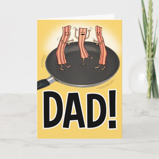 Funny Shakin' Your Bacon Father's Day Card Karte (Vorderseite)