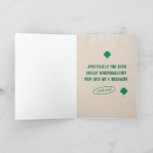 Funny Shamrock Clover Card – For Him Karte (Innenseite)