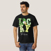 Funny Shamrock Gnome Luck Para St Patricks Day Iri T-Shirt (Vorne ganz)