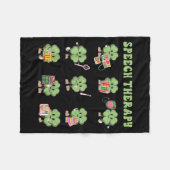 Funny Shamrock Speech Therapy St Patrick's Day Slp Fleecedecke (Vorderseite (Horizontal))