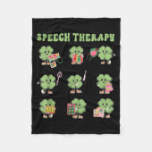 Funny Shamrock Speech Therapy St Patrick's Day Slp Fleecedecke (Vorderseite)