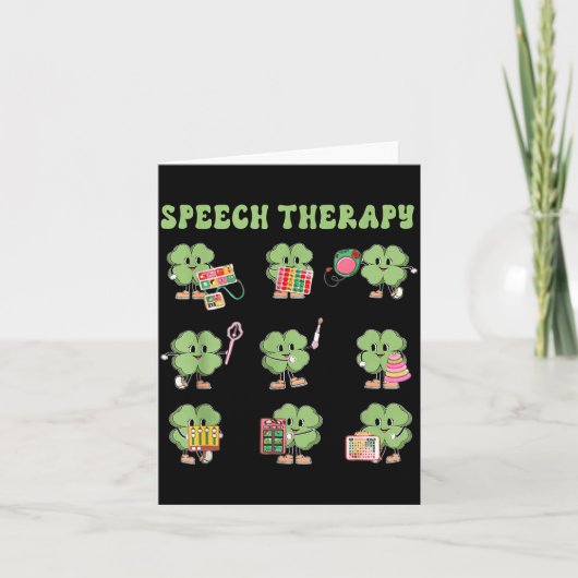 Funny Shamrock Speech Therapy St Patrick's Day Slp Karte (Vorderseite)