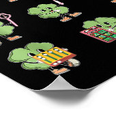 Funny Shamrock Speech Therapy St Patrick's Day Slp Poster (Ecke)