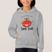 🍎 Funny Shanah Tovah mit benutzerdefiniertem Text Hoodie (Vorderseite)