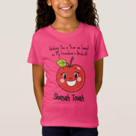 🍎 Funny Shanah Tovah mit benutzerdefiniertem Text T-Shirt