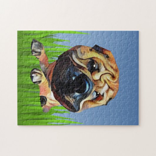 Funny Shar Pei Dog 252 Piece Puzzle (Horizontal)