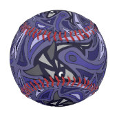 Funny Shark Abstrakt Baseball (Vorderseite)