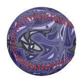 Funny Shark Abstrakt Baseball (Vorderseite Links)