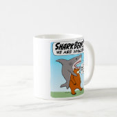Funny Shark and Bär Team Up As Shark Bear Kaffeetasse (VorderseiteRechts)