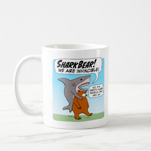 Funny Shark and Bär Team Up As Shark Bear Kaffeetasse (Links)