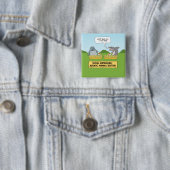 Funny Shark and Manate Social Distancing Button (Beispiel)