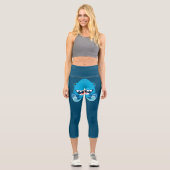 Funny Shark Attack Capri Leggings (Vorderseite)