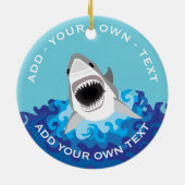 Funny Shark Attack Keramikornament (Hinten)