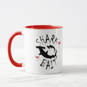 Funny Shark Bait Surfer Warnung Tasse