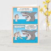 Funny Shark Begegnung Geburtstag Karte (Gelbe Blume)