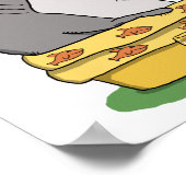 Funny Shark Bereit für Pool Party Poster (Ecke)