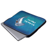Funny Shark braucht eine größere Kittel Laptop-Sie Laptopschutzhülle (Vorne Knopf)