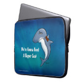 Funny Shark braucht eine größere Kittel Laptop-Sie Laptopschutzhülle (Vorderseite Links)
