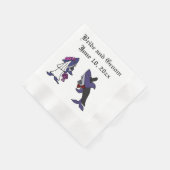 Funny Shark Briand Groom Wedding Art Serviette (Ecke)