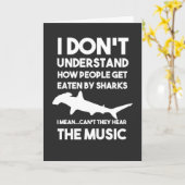 Funny Shark Cards Humorer Spaß Ozean für sie Karte (Gelbe Blume)