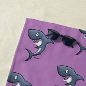 Funny Shark Cartoon Illustration Strandtuch (Beispiel)